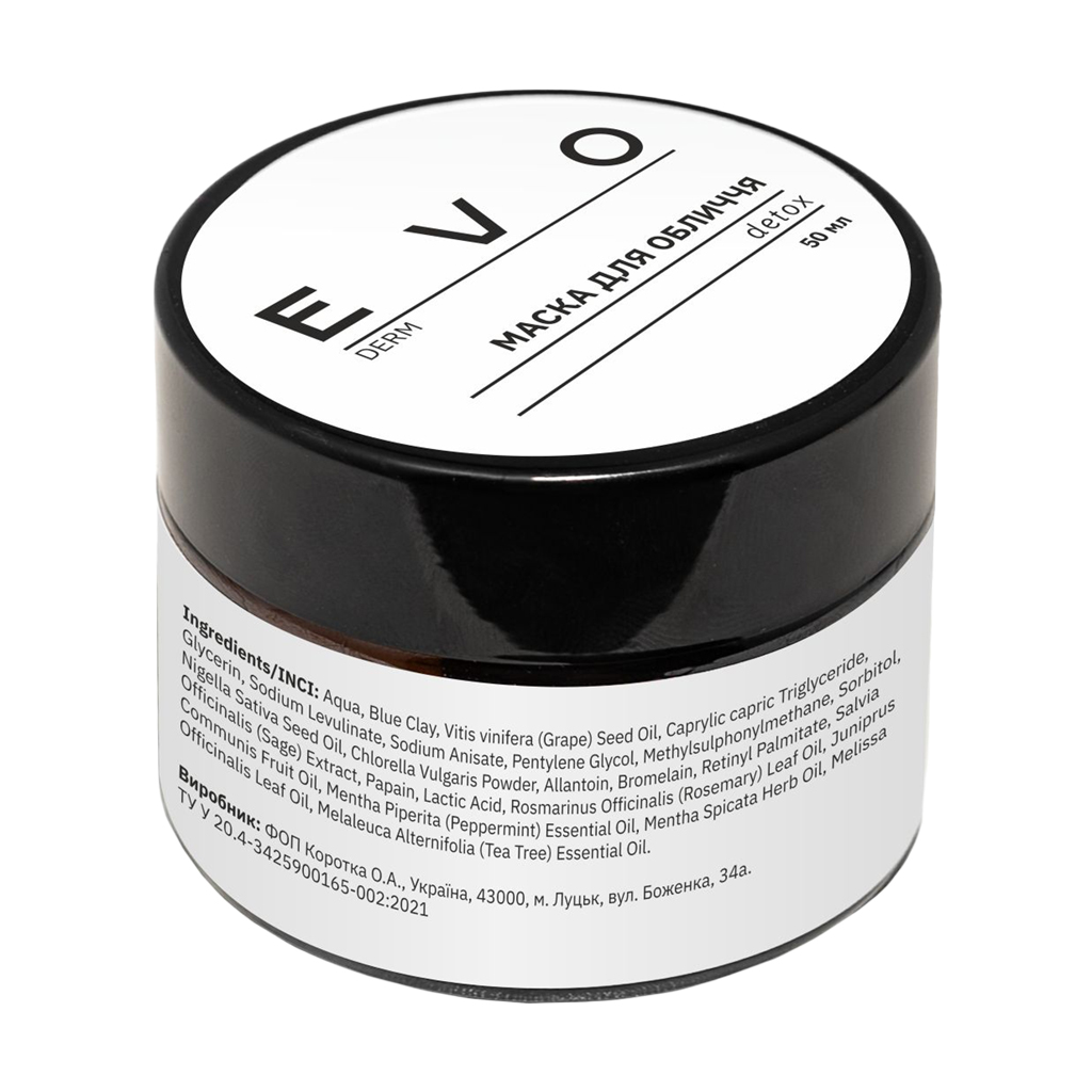 Маска для обличчя EVO derm Детокс, 50 мл